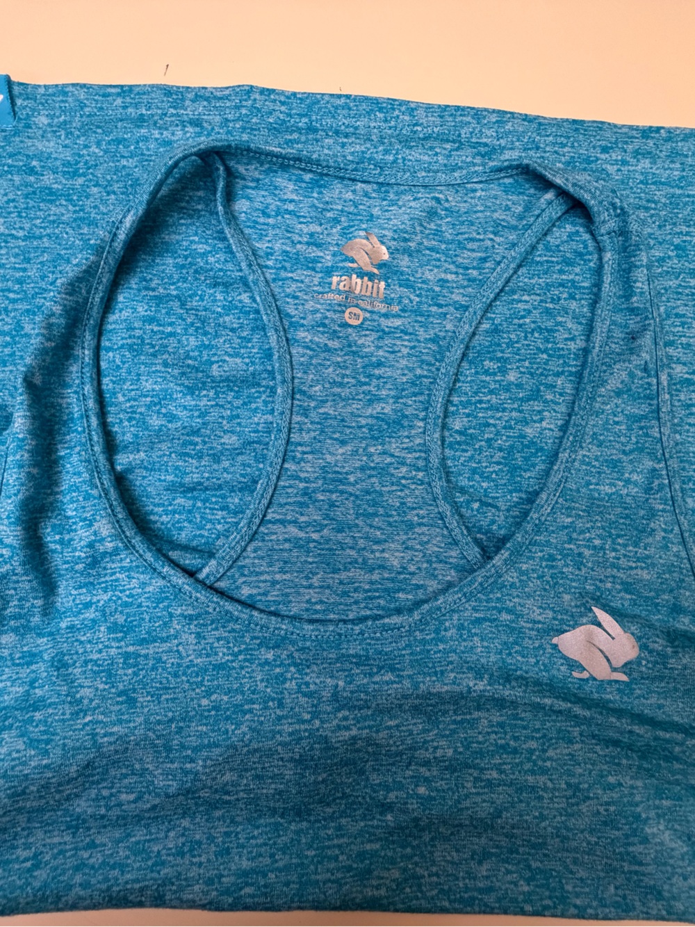 Women's Rabbit running Racerback Tank Top - Blue - Picture 2 of 2